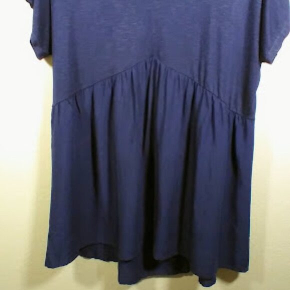 Jessica Simpson Navy Blue Maternity Short Sleeve Top Size Large - Picture 8 of 13